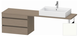 Тумба/шкафчик для консоли/столешницы Duravit DuraStyle под раковину 70х47,8х51,2 см, подвесная, ДСП, цвет: дуб терра/белый матовый, 2 выдвижных ящика, прямоугольная