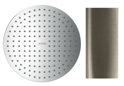 Верхний душ AXOR ShowerSolutions 250 2je, потолочный/скрытый монтаж, круглый, с 2 режимами, размер 25 см, металлический, цвет: полированный никель, для душа/ванной