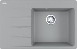 Мойка кухонная Franke CENTRO CNG 611/211-78, 78х50 см, врезная, искусственный гранит (Fragranite+), прямоугольная, цвет серый камень, без отверстия под смеситель, с крылом, правосторонняя