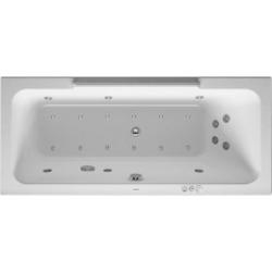 Ванна Duravit DuraStyle 170х70 см гидромассажная, встраиваемая/пристенная, акриловая, цвет: белый, с ножками/сливом-переливом, без фронтальной панели, прямоугольная, с системой гидромассажа Combi-System P, c наклоном для спины справа, правая