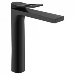 Смеситель для раковины/умывальника REA SOUL однорычажный, неповоротный, высокий, длина излива 140 мм, латунь, цвет черный матовый