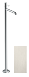 Смеситель для раковины AXOR Uno напольный, с рукояткой-петлей, однорычажный, фиксированный излив, длина 26,6 см, керамический, латунь, цвет под сталь, без сливного гарнитура