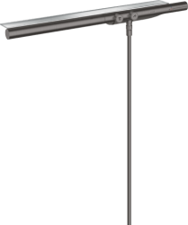 Смеситель для душа Axor ShowerSolutions 800, термостатический, комбинированного/наружнего/скрытого монтажа, настенный, без излива/шланга/лейки, округлый, латунный, цвет шлифованный черный хром, с термостатом