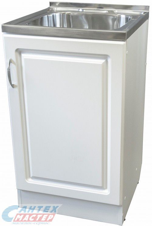 Тумба под мойку Smir 50х50 белое дерево правая