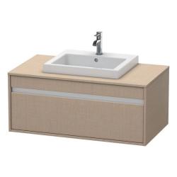 Тумба под раковину для консоли/столешницы Duravit Ketho 100х55х42,6 см, подвесная, ДСП, цвет: лен, 1 выдвижной ящик, для встраиваемой сверху раковины, прямоугольная