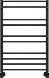 Полотенцесушитель Aquatek Бетта водяной П10 500х800 мм черный муар, нержавеющая сталь, лесенка, подключение нижнее