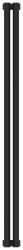Радиатор отопления Сунержа Эстет-1 1200х90 2 секции, цвет тёмный титан муар, универсальное подключение, нержавеющая сталь, трубчатый