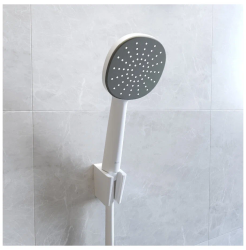 Душевая лейка IDDIS Optima Home, круглая, с 1 режимом, размер 98 мм, ABS-пластик, цвет белый матовый, для душа/ванной
