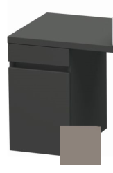 Тумба/шкафчик для консоли/столешницы Duravit DuraStyle под раковину 30х47,8х51,2 см, подвесная, ДСП, цвет: графит/базальт, 1 выдвижной ящик, прямоугольная