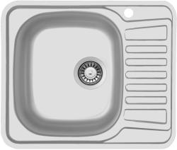 Мойка Ukinox Комфорт, 58х48 см, врезная, стальная, прямоугольная, цвет нержавеющая сталь, с отверстием под смеситель, слив-перелив, с крылом, левая/левосторонняя, для кухни