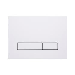 Кнопка смыва KK-POL Mitis Grande прямоугольная, цвет белый матовый, пластик, клавиша управления для сливного бачка, инсталляции унитаза, двойная, механическая, панель, универсальная, размер 245х175х14 мм