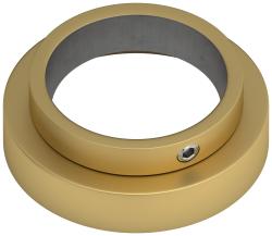 Отражатель Сунержа TUBE 1", диаметр 33.7 мм, нержавеющая сталь, цвет матовое золото, для полотенцесушителей, глубокий, с прямыми гранями