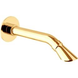 Излив Webert Opera настенный, латунь, золото, округлый, с аэратором, l-образный, встраиваемый/встроенный, для смесителя/ванны/ванной/душевой