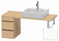 Тумба/шкафчик для консоли/столешницы Duravit DuraStyle под раковину 30х54,8х51,2 см, подвесная, ДСП, цвет: натуральный дуб/белый матовый, 2 выдвижных ящика, прямоугольная