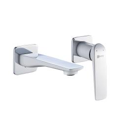 Смеситель для раковины/умывальника Lemark Allegro встраиваемый, однорычажный, неповоротный, керамический, длина излива 170 мм, латунь, цвет белый/хром