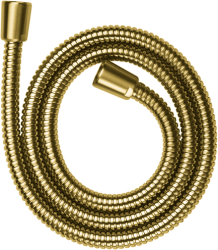 Шланг для душа Axor 125 см, 1/2” и 1/2”  для душа/лейки/ванны, в металлической оплетке, без лейки, внутренняя резьба, металлический, цвет шлифованное золото, душевой, для душа/ванной