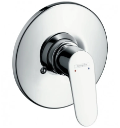 Смеситель для душа Hansgrohe Focus однорычажный, скрытая часть Focus E2, скрытого монтажа, 15 см, керамический, настенный/встраиваемый, без излива, без шланга/лейки, латунь, цвет хром, хромированный