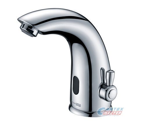 Смеситель для раковины Wasserkraft Rossel электронный, излив короткий, длина 114 мм, латунь, цвет хром, с донным клапаном, хромированный