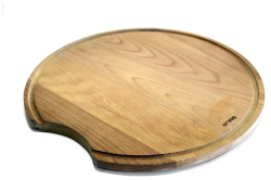 Разделочная доска Oulin 40,4х40,4х2 см, для кухонных моек, круглая, из натурального дерева (массив бука), цвет натуральное дерево, для кухни