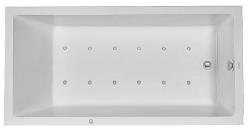 Ванна Duravit Starck 180х90 см гидромассажная, встраиваемая/пристенная, акриловая, цвет: белый, с ножками/сливом-переливом, без фронтальной панели, прямоугольная, с системой гидромассажа Air-System, с одним наклоном для спины