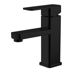 Смеситель для раковины/умывальника LEDEME однорычажный, неповоротный, длина излива 120 мм, цинк, цвет черный