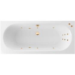 Ванна Excellent Oceana Slim LINE, 170х75 см, акриловая, цвет- белый/золото, (с гидромассажем), с каркасом, прямоугольная, правосторонняя/левосторонняя, правая/левая, универсальная, приставная/встраиваемая