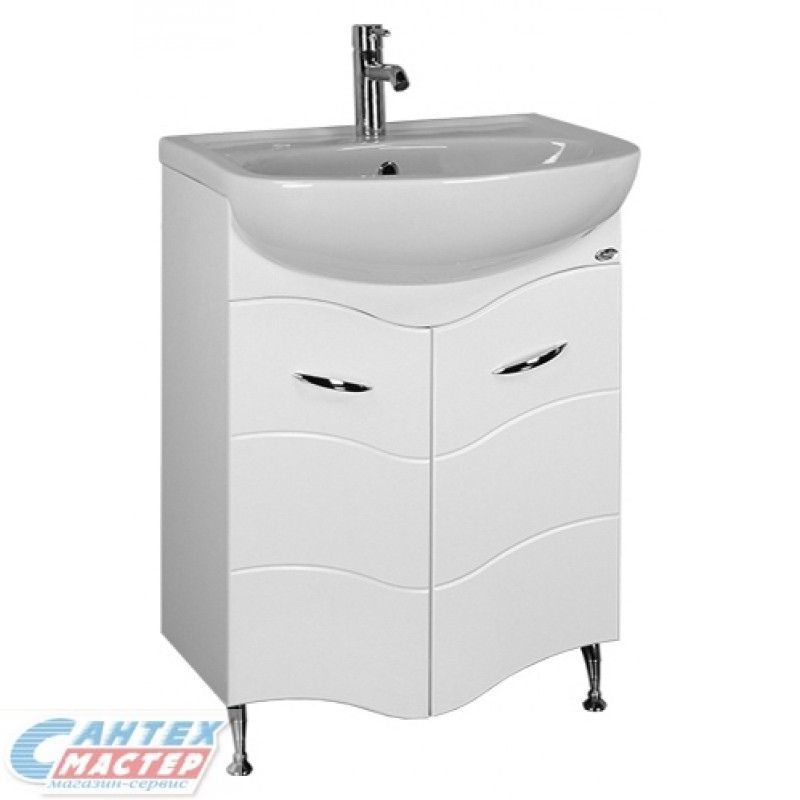 Тумба Onika Лайн 60.11 с раковиной Уют 60 белая 106043