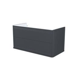 Тумба под раковину IDDIS Oxford Neo, 1006х467х500 мм, подвесная, 2 выдвижных ящика, МДФ, цвет темно-серый, система плавного закрывания, прямоугольная, универсальная, в ванную комнату OXN10D0i95