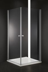 Душевой уголок Cezares Elena, 90х90 см, без поддона, квадратный, угловой, стекло прозрачное, (без сифона) без крыши, распашной, стеклянный, алюминиевый профиль (хром)