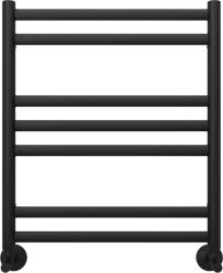 Полотенцесушитель Aquatek Оберон водяной П7 500х600 мм черный муар, нержавеющая сталь, лесенка, подключение нижнее