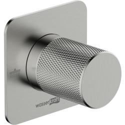 Переключатель потоков WasserKRAFT Tauber, на 2 выхода, для душа, встраиваемый (скрытый) монтаж, латунь, цвет: никель