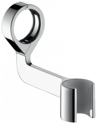 Держатель для душевой лейки Hansgrohe Porter Reno, настенный, хромированный, металлический, для душа/ванной/душевой кабины, цвет хром, на стенку