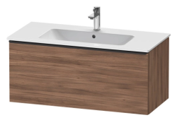 Тумба под раковину Duravit D-Neo, 121х46,2х44 см, подвесная, 1 выдвижной ящик, ДСП, цвет: орех матовый, шкафчик навесной, прямоугольная, правая/левая, в ванную комнату