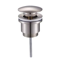 Донный клапан Raglo R600.01.05, без перелива, фиксированный, цвет сатин, click/clack, 64 мм, латунь, для раковины/умывальника 