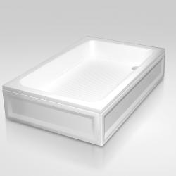Душевой поддон RGW Acrylic B/CL-S-A, 70х90х15 см, прямоугольный, акриловый, низкий, белый, с антискользящим покрытием, с бортиком, литой, литьевой, для душа 16180279-51-A