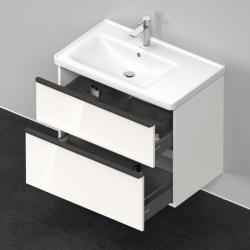 Тумба под раковину Duravit D-Neo, 78,4х45,2х62,5 см, подвесная, 2 выдвижных ящика, ДСП, цвет: белый глянец, шкафчик навесной, прямоугольная, правая/левая, для раковины D-Neo # 236980, в ванную комнату