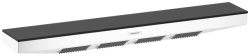 Верхний душ Hansgrohe Rainfinity 500 1jet с полкой, настенный монтаж, прямоугольный, с 1 режимом: PowderRain, размер 50,2х8 см, латунь/стекло, цвет матовый белый