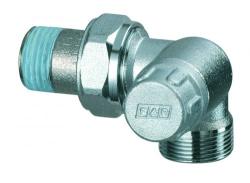 Клапан запорный трехосевой Far 1/2" M24x19 нр правый хром FV 1116 C12