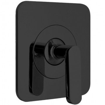 Смеситель для душа Webert Living однорычажный, скрытого монтажа, керамический, настенный, без излива/шланга/лейки, латунь черный