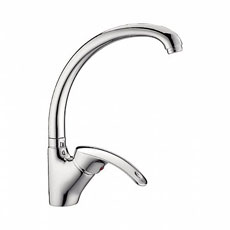 Смеситель для кухни/мойки Ledeme H21 однорычажный, керамический, с поворотным изливом, латунь, цвет хром, кухонный, хромированный, вертикальный, однорукий, одноручный, однозахватный, одноручковые, кран, комплект, сантехника, водопроводные, размер