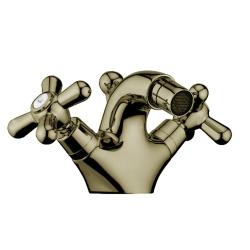 Смеситель для биде Webert Armony, для унитаза/биде, двухвентильный, неповоротный, длина 90 мм, латунь, цвет бронза