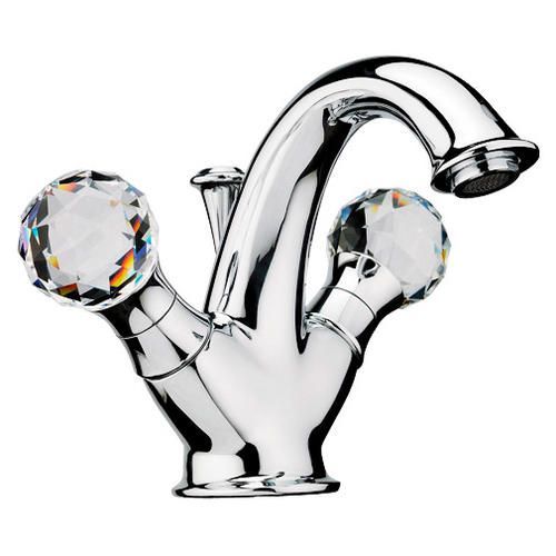 Смеситель для раковины Webert Karenina двухвентильный, неповоротный, длина 118 мм, латунь, цвет хром