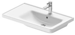 Раковина DURAVIT D-Neo WonderGliss 80х48х17 см, подвесная, прямоугольная, санфарфор, с крылом, чаша справа,  цвет белый, с 1 отверстием под смеситель, антигрязевое покрытие, слив/перелив, правая