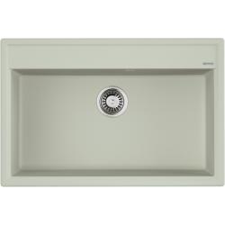 Мойка кухонная Omoikiri Daisen 77-PA, 51х77 см, врезная, из искусственного гранита (Artgranit), прямоугольная, цвет пастила, без отверстия под смеситель, без крыла, слив-перелив, врезная под столещницу, для кухни