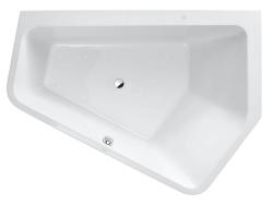 Ванна Duravit Paiova 5 190х140 см гидромассажная, встраиваемая, акриловая, цвет: белый, с рамой/сливом-переливом, без фронтальной панели, асимметричная/угловая, с системой гидромассажа Combi-System P, c двумя наклонами для спины, правая