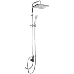 Душевой гарнитур Webert Comfort, цвет хром, комплект: тропический душ/душевая лейка/душевая штанга с держателем лейки/шланг, наружного монтажа, настенный