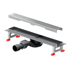 Душевой трап (лоток) AM.PM MasterFlow 500 мм комбинированный затвор со стальной матовой решеткой, цвет стальной матовый, выходная труба 40/50 мм, линейный