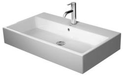 Раковина DURAVIT Vero Air WonderGliss 80х47х16,5 см, подвесная, прямоугольная, санфарфор, цвет белый, без отверстия под смеситель, антигрязевое покрытие, слив/перелив