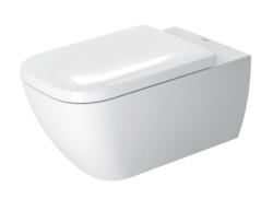 Унитаз Duravit Happy D.2 WonderGliss 36,5х62 см, подвесной, цвет белый, санфарфор, прямоугольный, горизонтальный (в стену) выпуск, под скрытый бачок/инсталляцию, безободковый, без сиденья, антигрязевое покрытие, для туалета/ванной комнаты