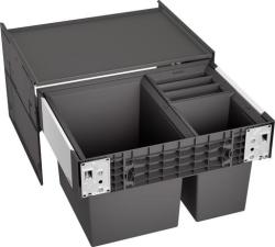Система сортировки отходов BLANCO SELECT II XL 60/3 45х56,2х36,1 прямоугольная, пластик, три контейнера, цвет серый, в кухонную тумбу, выдвижная